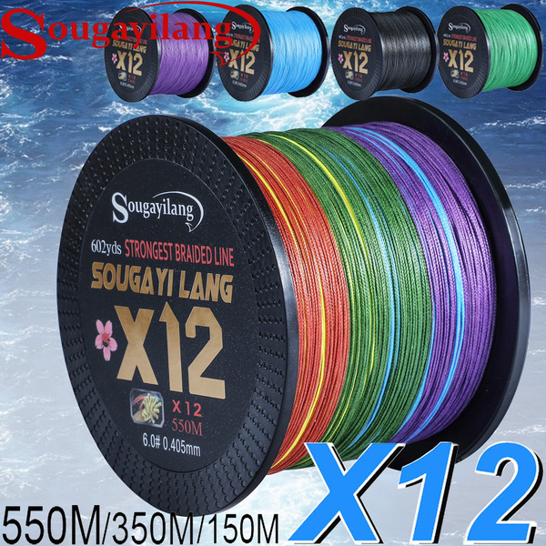 Sougayilang New 12 Strands Strong Braided Fishing Line Multifilament