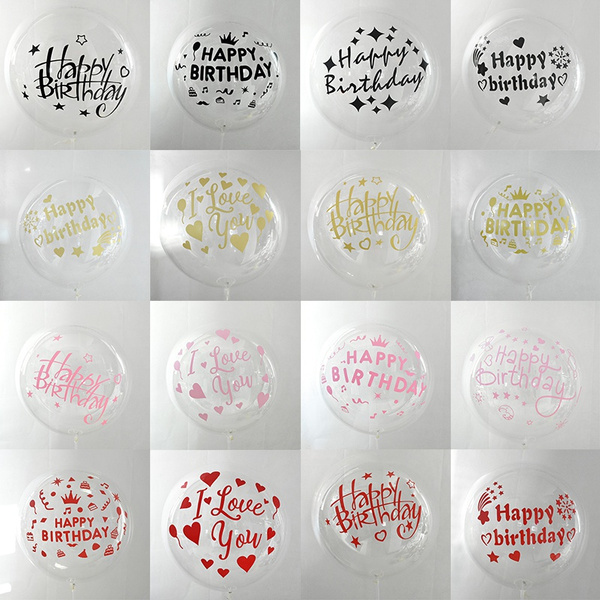 clear transparent bobo balloon with letter