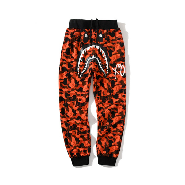 Bape red pants hot sale