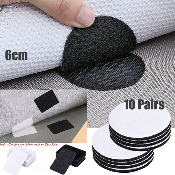 20pcs/10 Pairs Anti Curling Non-slip Carpet Tape Rug Gripper Secure the  Carpet, Sofa, and Sheets in Place and Keep the Corners  Flat（type:square/round）