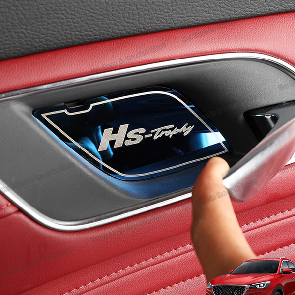 Stainless Steel Car Interior Door Handle Bowl Panel Trim for Mg Hs 2018  2019 2020 2021 Accessories Auto Sticker
