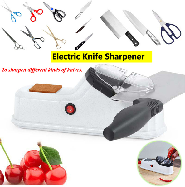 Electric Knife Sharpener USB Powered Multi-Function Electric Knife  Sharpening Tool for Chef Kitchen Knife Fruit Knives Scissors