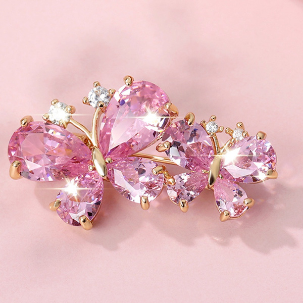 Rhinestone 2025 butterfly brooch