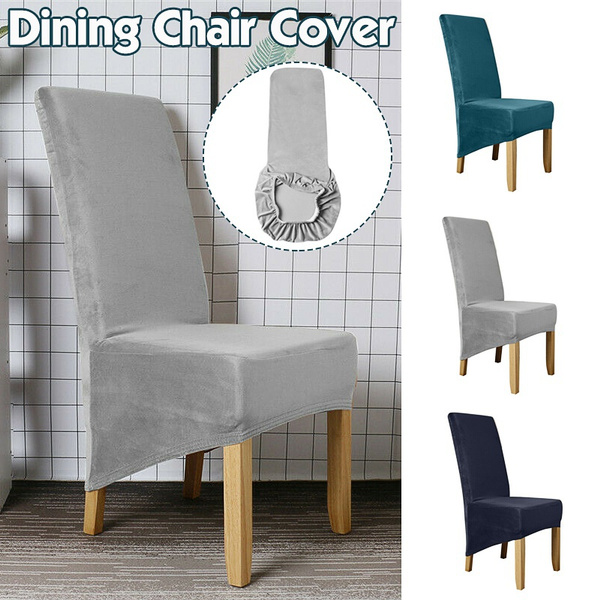 Velvet Dining Chair Covers Wedding Slipcovers Christmas Party Banquet Seat Cover