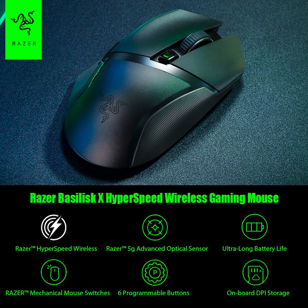 Razer Basilisk X HyperSpeed Wireless Gaming Mouse for PC, 6