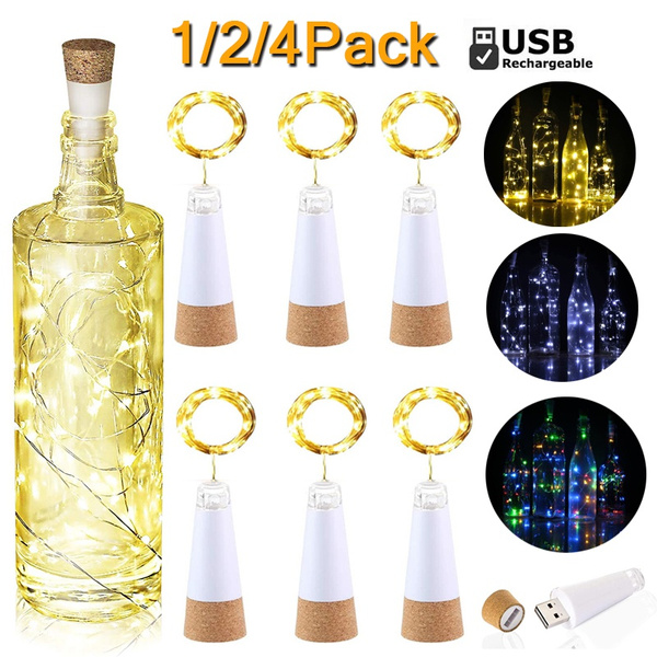 1.5M LED Cork Wine Bottle Light USB Rechargeable String Lights DIY Fairy  Light For Outdoor Home Party Wedding Decor