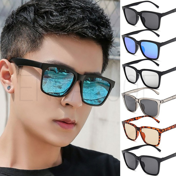 Fancy stylish Sunglass blue mercury Black Frame Sunglasses