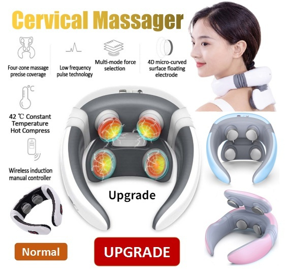 Electric Neck and Back Pulse Massager Infrared Heating Cervical