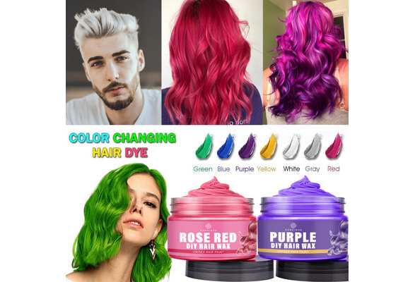 7 Coloers Temporary Hair Color Dye Hair Paint Wax Environmentally Unisex  Natural Hair Coloring Cream Washable Color Wax Mud Modelling Fashion  Trending Party Cosplay For Men & Women | Wish
