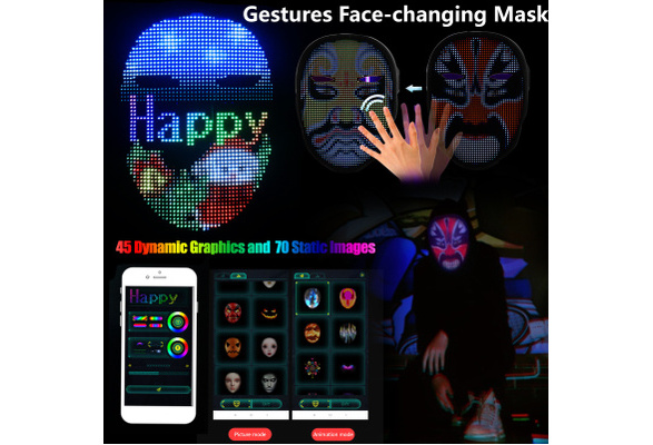  Led Mask With Face Transforming -Bluetooth App