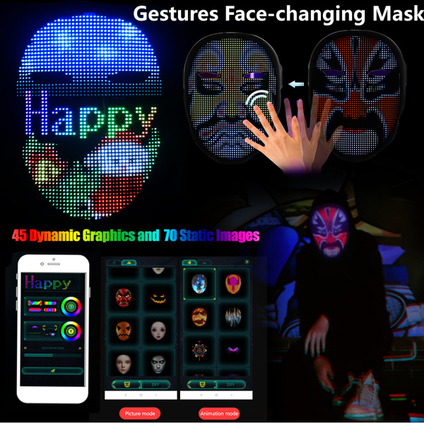  Led Mask With Face Transforming -Bluetooth App