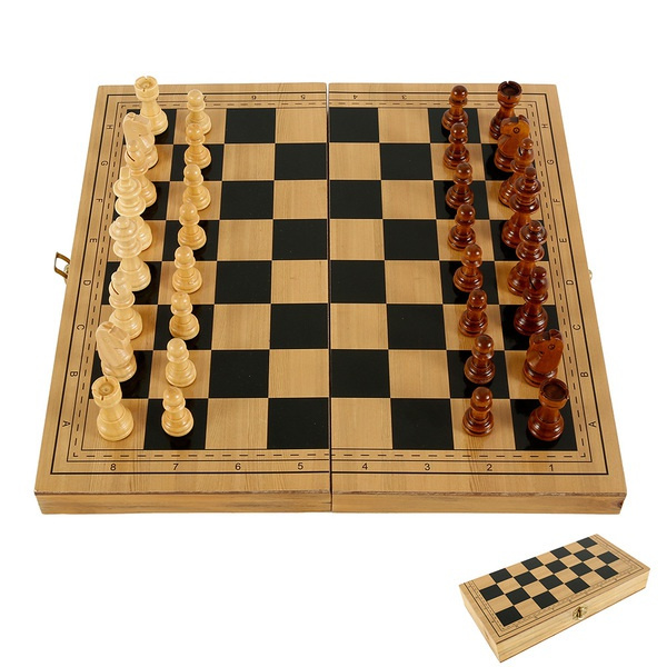 Chess Set Board Travel Games Chess Backgammon Entertainment New Design 3 in 1 