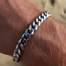 Steel, Chain Link Bracelet, Chain, braccialetto