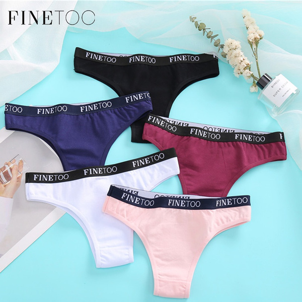 FINETOO Women' Panties Sexy Cotton Soft Breathable Underwear