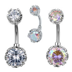 woman fashion, navel rings, Jewelry, diamondmoissanite