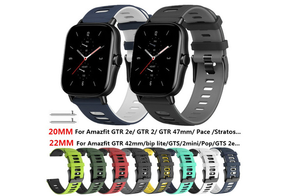20mm 22mm watch band For Huami Amazfit GTR 2e/GTR 2/ GTR 47mm/ 42MM/Pace/  Stratos 2 2s 3/GTS 2mini/bip lite/GTS 2e Strap Sport Bracelet Silicone  Watchband | Wish