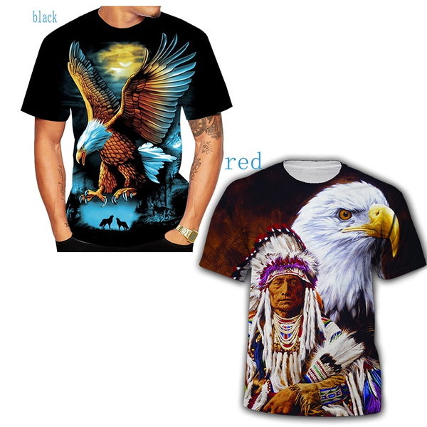 Cool Eagle Printed 3D Personality T-shirt Men's/Women's Casual