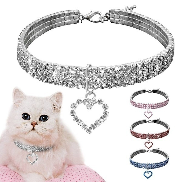 Pink Princess Crystal Jeweled Pet Collar