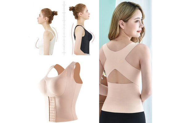 Women Waist Trainer Body Shaper Vest Breathable Gather Bra Tummy Control  Shapewear Underwear Support Chest Slimming Corset