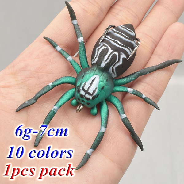 Silicone Spider Soft Fishing Lures With Double Hook Fish Bait Artificial  Realistic Worm Fish Lure Fishing Tackle 6g-7cm