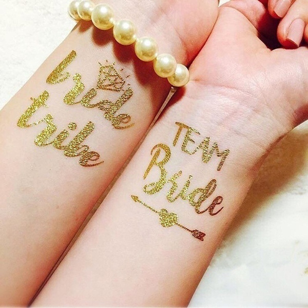 10pcs Wedding Party Bridal Team Bridesmaids Tattoo Sticker Wedding Photo  Props Decoration Supplies