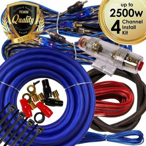 Complete 4 Channels 2500w Gauge Amplifier Installation Wiring Kit Amp Pk2 Blue Wish Complete 4 Channels 2500w Gauge, What Is The Best Amp Wiring Kit