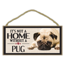 Home & Living, pug, Dogs, sign