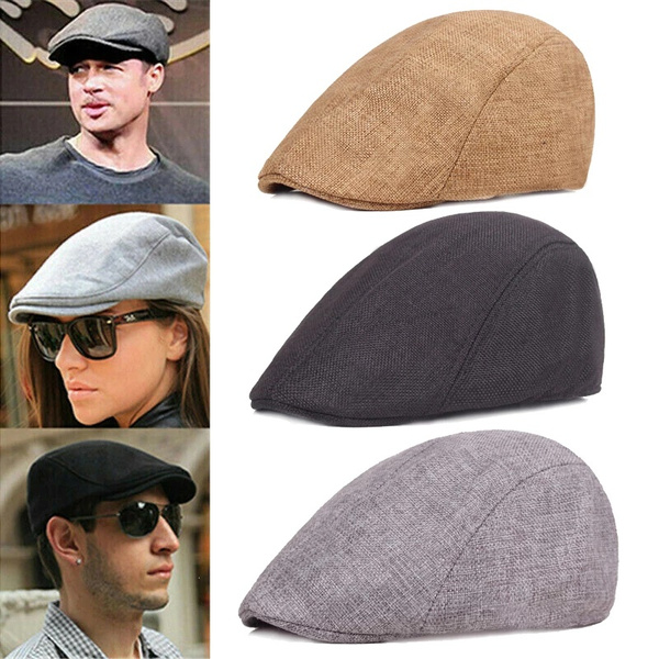 Men's Linen Gatsby Newsboy Caps for Men 