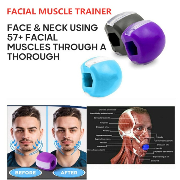 Jaw Trainer Silicone Facial Bite Muscle Chew Device, Face, Neck, Chin And Jaw  Trainer Training Ball