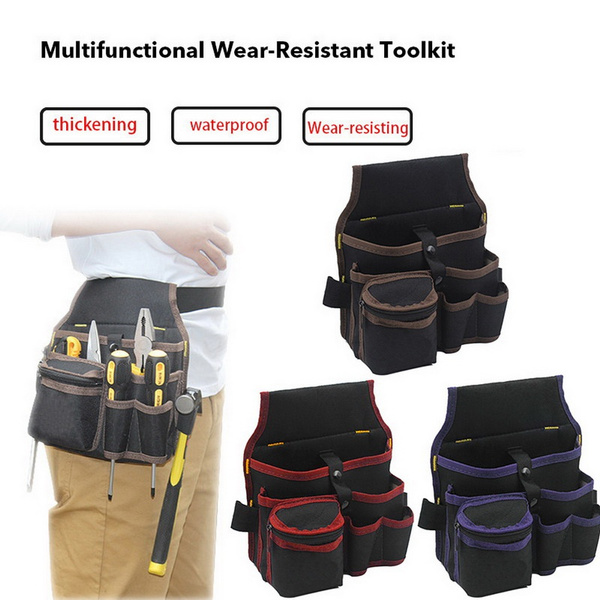 Waterproof Tool Bag Electrician Waist Pack Hardware Toolkit Pocket Belt Pouch Waterproof Tool Bag Electrician Waist Pack Hardware Toolkit Pocket Belt Pouch