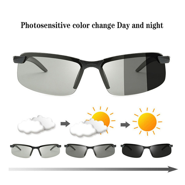 Fashion Polarized Color Changing Sunglasses Men Fishing Night Vision  Driving Sunglass