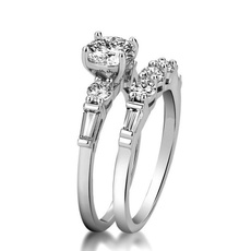 Sterling, DIAMOND, wedding ring, Diamond Ring
