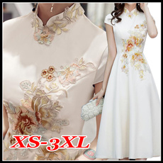 Chinese, Elegant, cheongsam, Dress