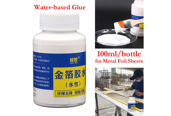 100ml/bottle Gilding Glue Gold Leaf Foil Water-based Glue for Metal Foil  Sheets Arts Craft Paper Home Decortion Gilding Adhesive ZEX