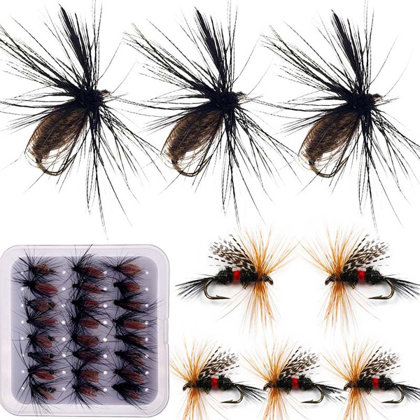 Fishing Fly Mosquito Set Trout Insect Baits Dry Fly Lure Kit 5/10/24 Pcs #  10