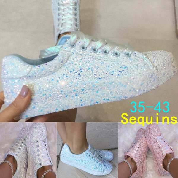 Vulcanized Shoes Women Casual Shoes Women Glitter Sneakers Bling