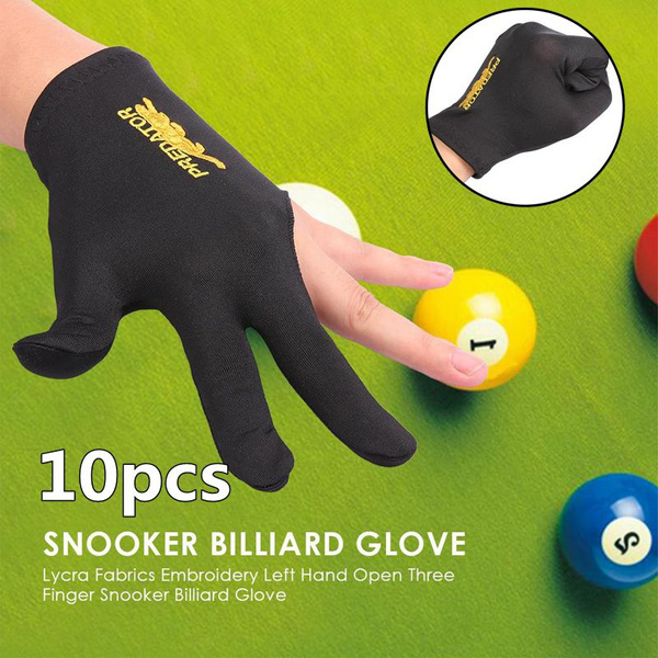 Billiards Accessories 3 Finger Glove Billiards Black Lycra 