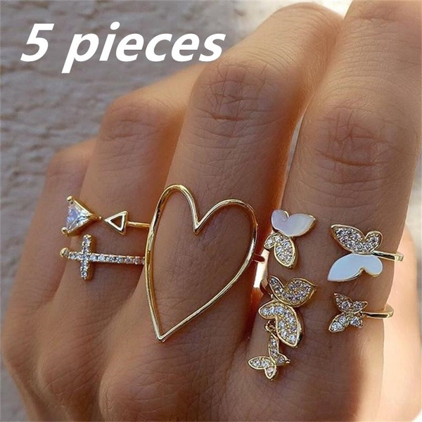 gold midi rings