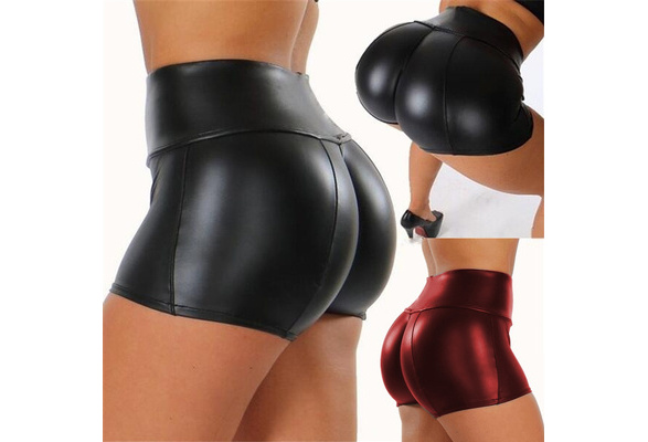 Skinny Faux Leather Shorts 