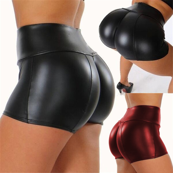 Leather on sale tight shorts