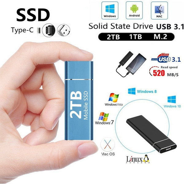 2021 New Mini SSD High Speed Mobile, Large Memory 2TB / 1TB, USB 3.1type-c External Interface, Stable Plug and Play. Easy To Carry | Wish