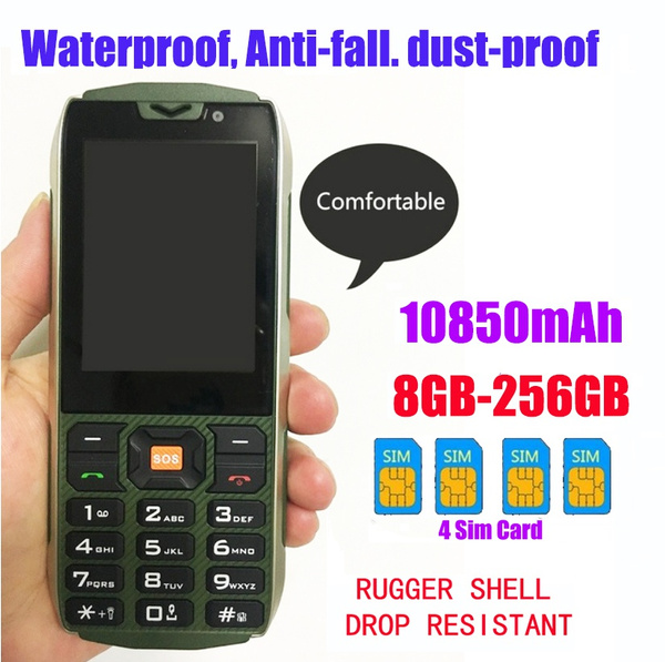 4 Sim Card Rugged Outdoor Mobile Phone Long Standby Power Bank ...