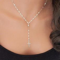 Sterling, Chain Necklace, Jewelry, Cross Pendant