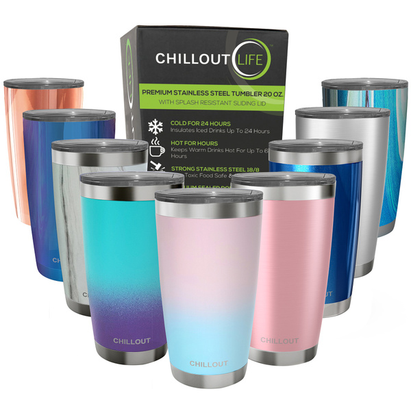 CHILLOUT LIFE Splash Proof Sliding Lid for 30 oz Tumbler