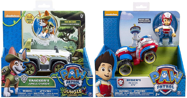 Paw Patrol Ryder's Rescue ATV,, Jungle Rescue, Tracker's Jungle Cruiser,  Vehicle & Figure Includes Blizy Pen