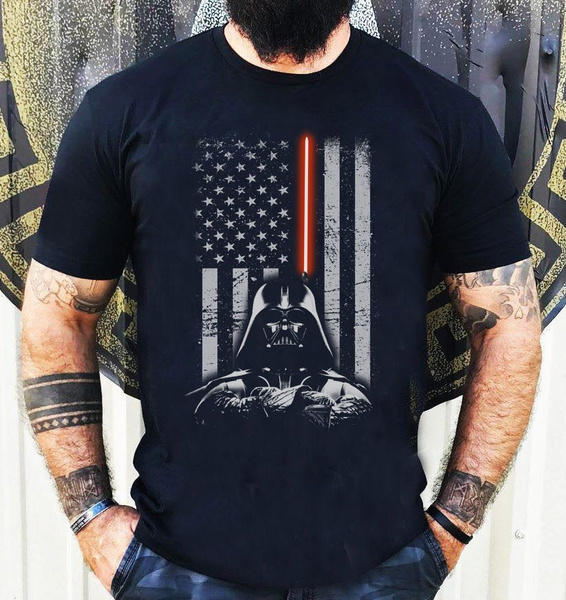 Star Wars Flag Darth Vader Dad Shirt 