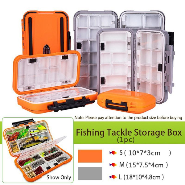 Fishing Tackle Box Waterproof Fishing Storage Box Plastic Fishing Lure Box  Removable Grid Storage Organizer Container Tool ( 1pc )