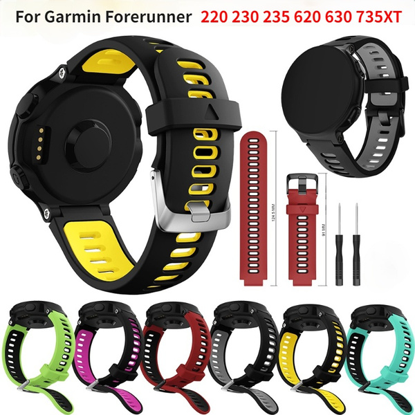Watchband Fr Garmin Forerunner 735XT Silicone Band 735 220 230 235 620 630  Strap