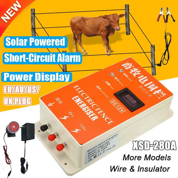 New Upgrade High Voltage Solar Electric Fence Energizer Charger XSD