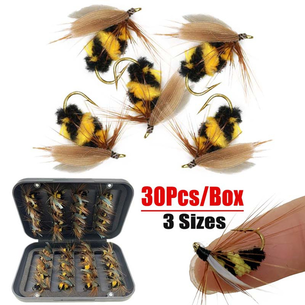 10 Pcs Fishing Artificial Insect Bait Bumble Bee Fly Trout Fishing